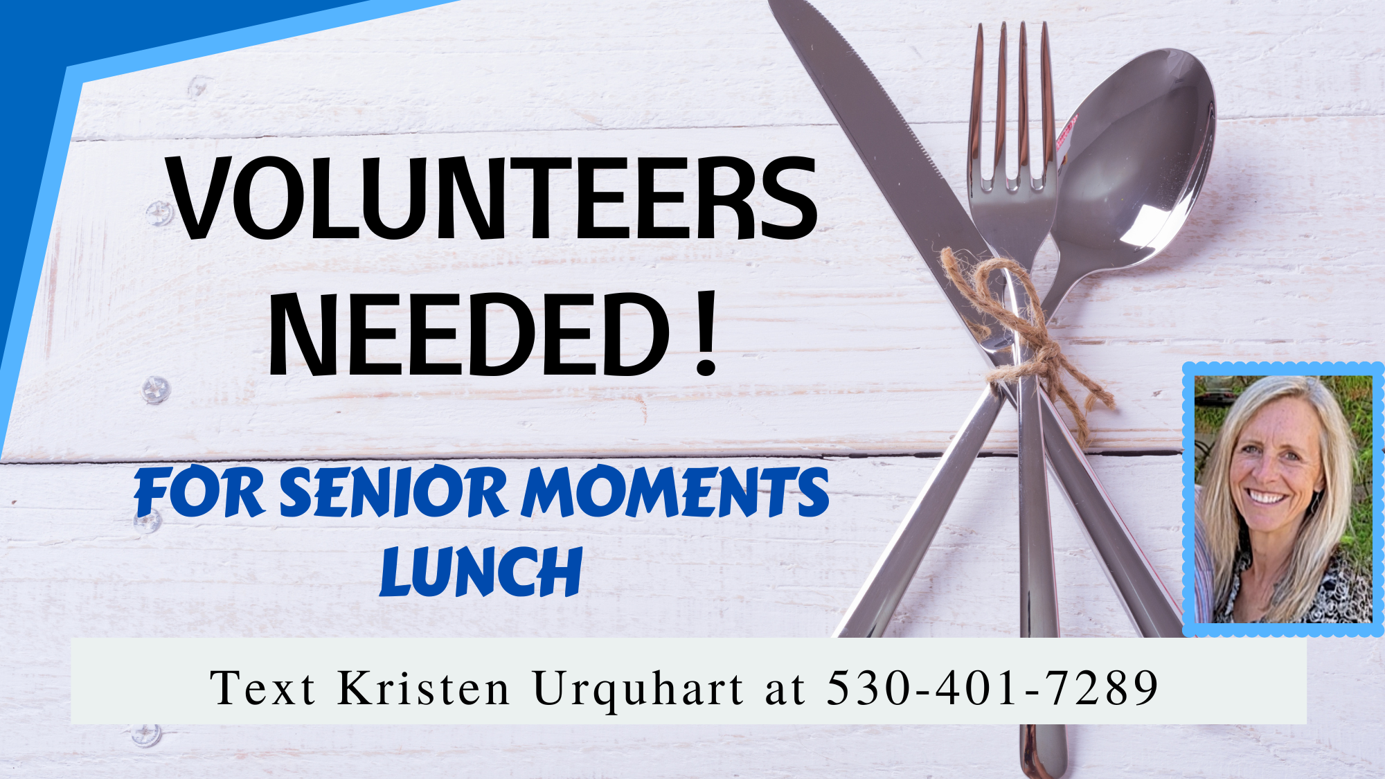 Senior Moments Lunch Volunteers Needed!