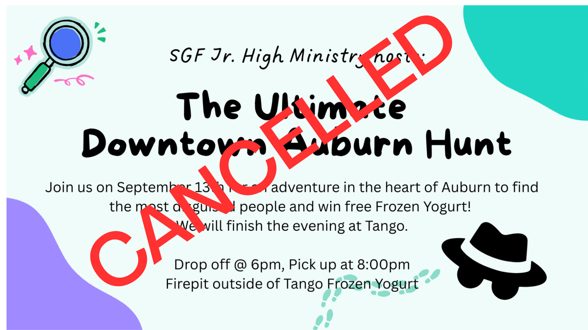 Jr High Event 9/13 is Cancelled