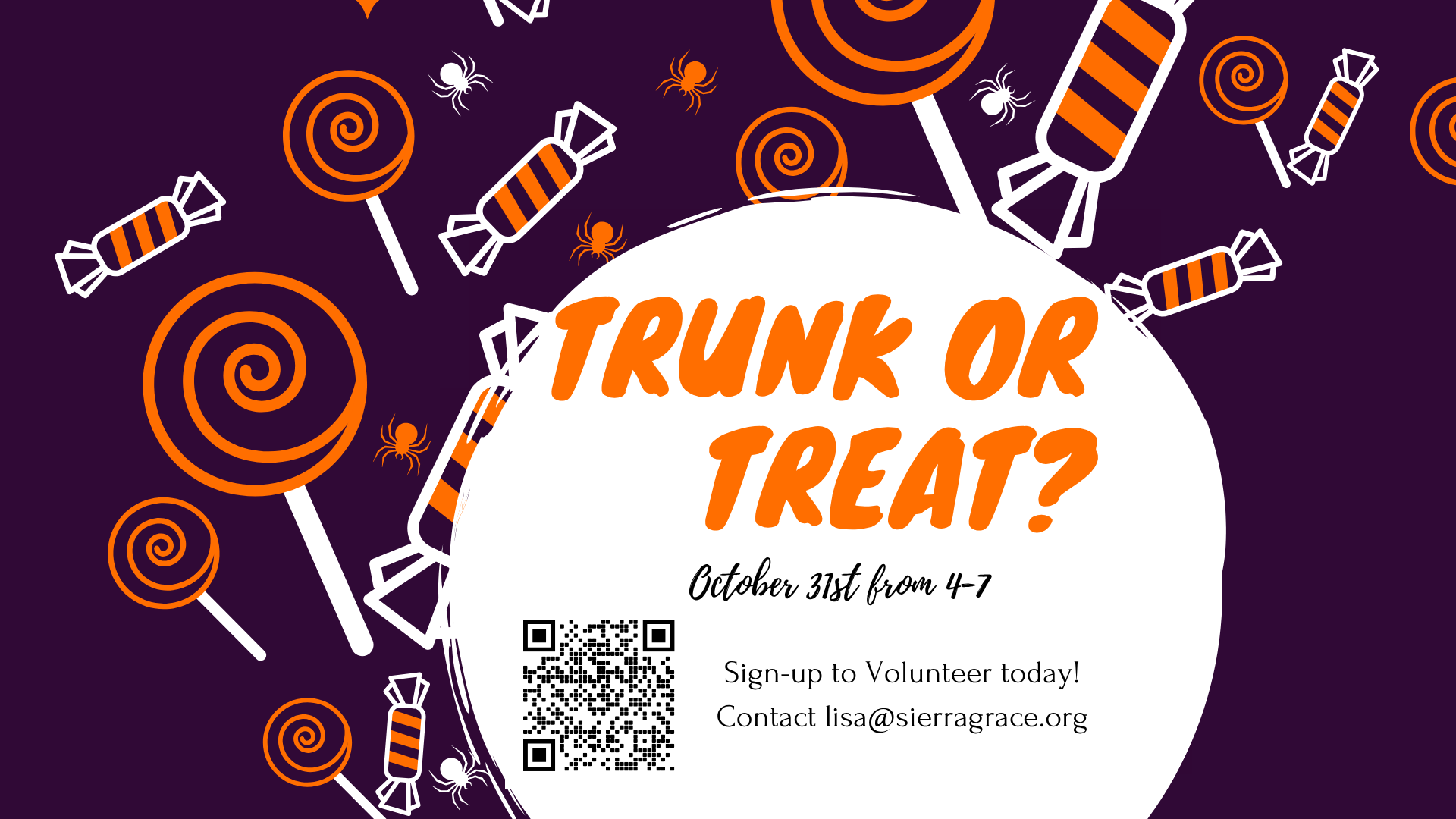 Trunk or Treat 10/31 from 4-7pm