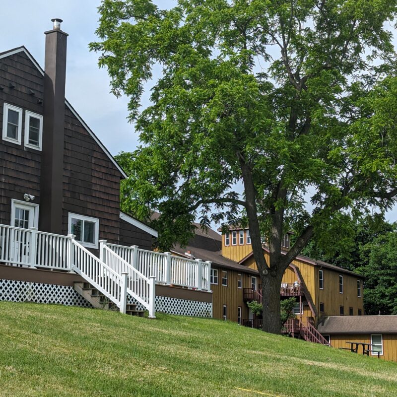 Back deck. These apartments are located next to CLC church and Willow Glen Christian School