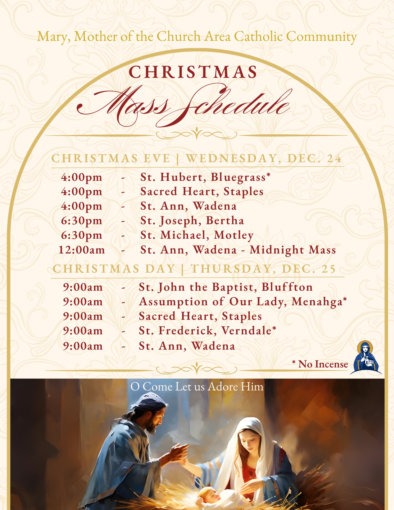 Christmas Eve Wednesday, December 24