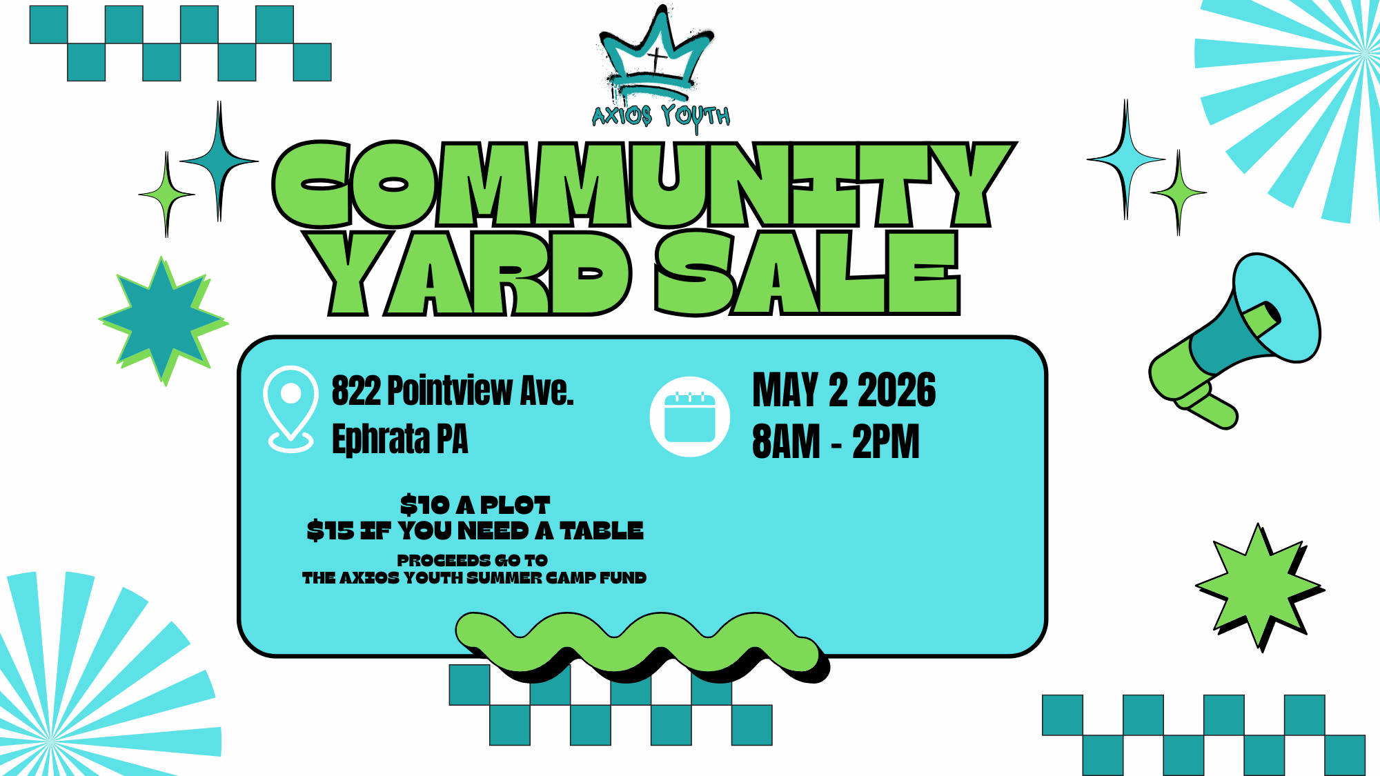 Community Yard Sale: 5/2