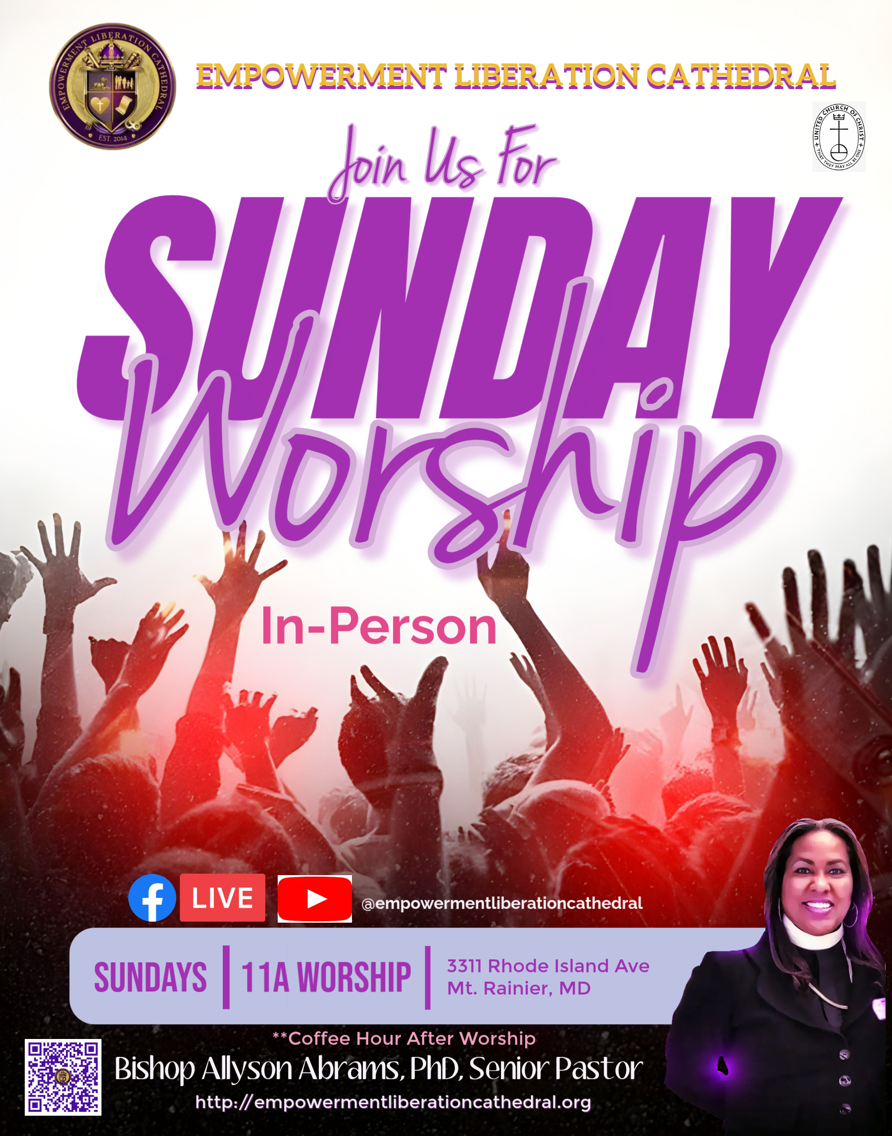 ELC Worship every Sunday at 11AM ET (in-person and virtual)