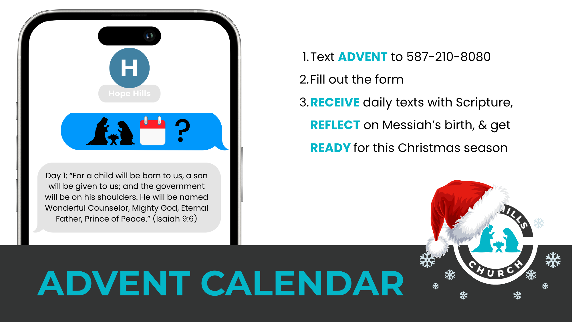 Daily reminders in the season of Advent