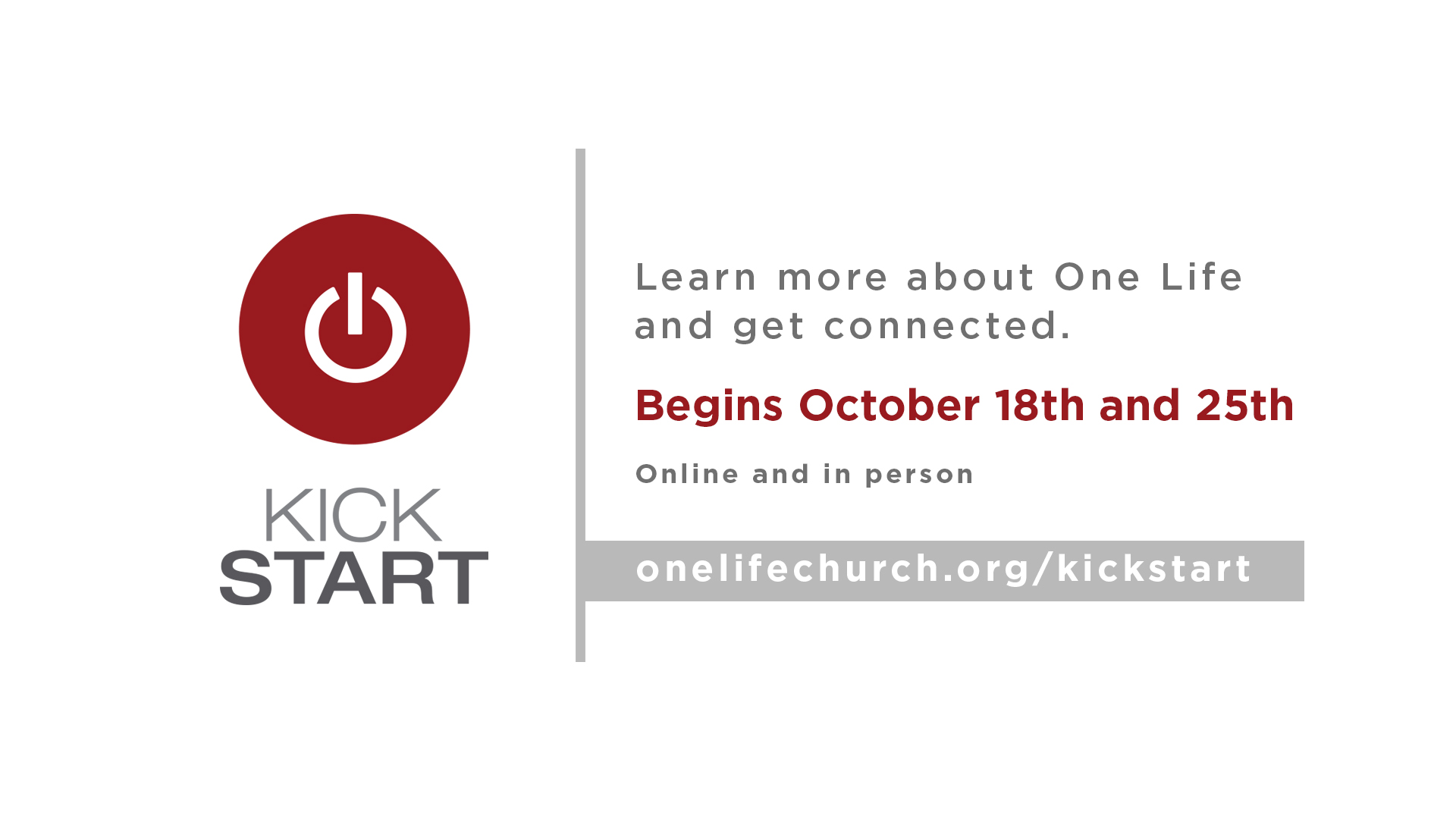 Kick Start One Life Network
