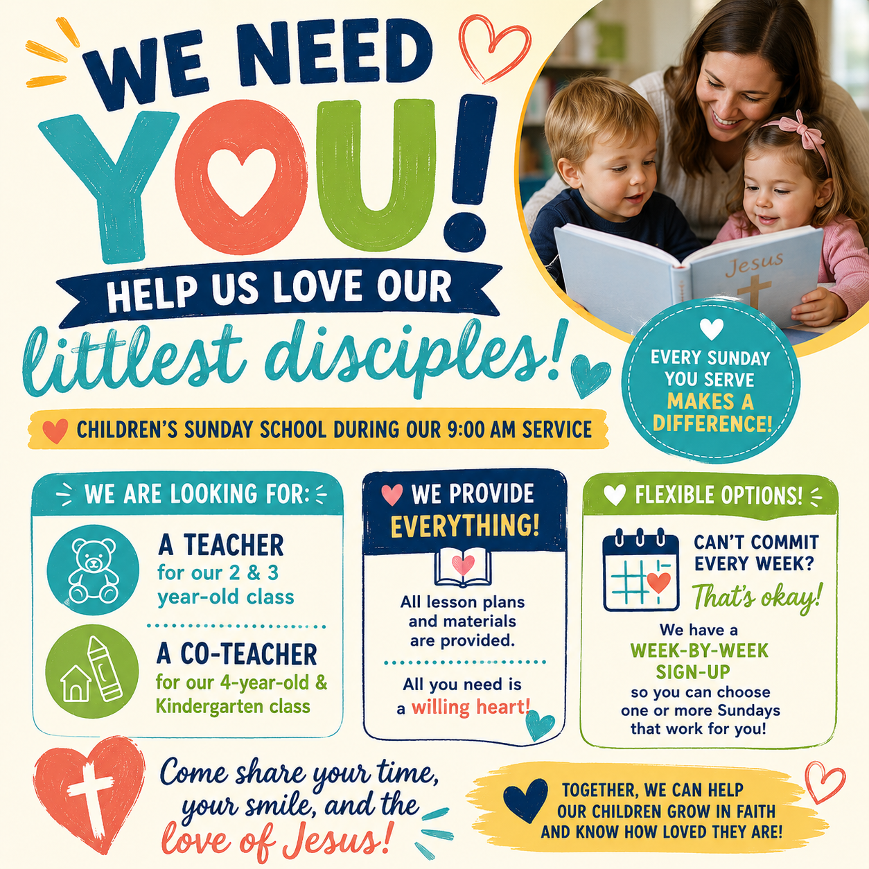 Help Us Teach Our Tiniest Disciples!