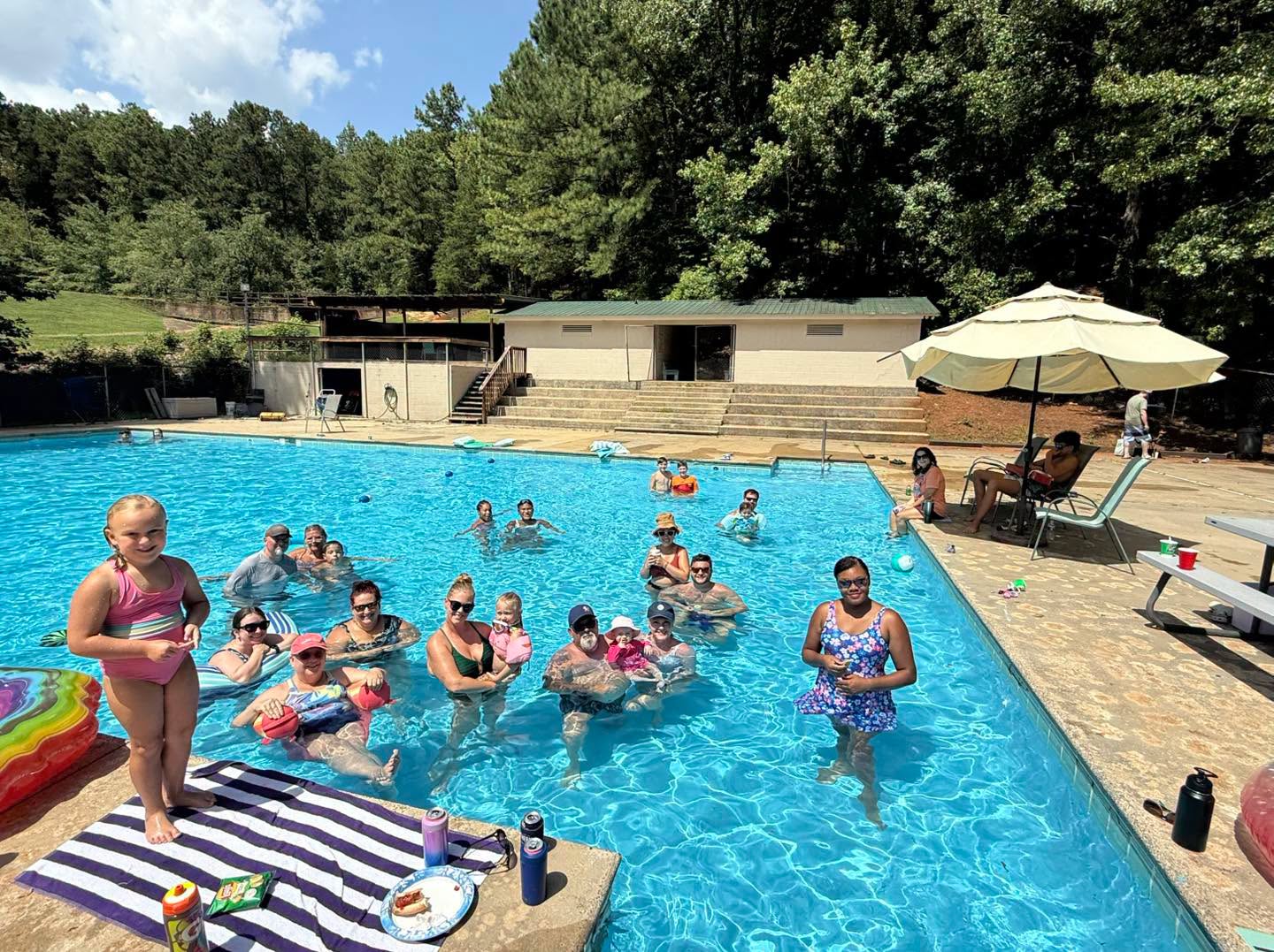 Swimming at Camp Lee on a summer afternoon.