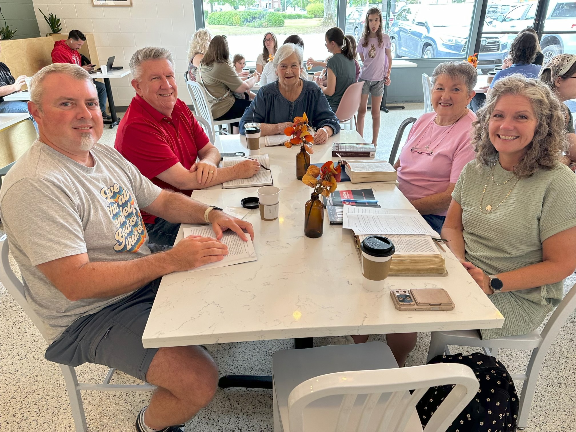 Pastor Tammy with the Bible study group.
