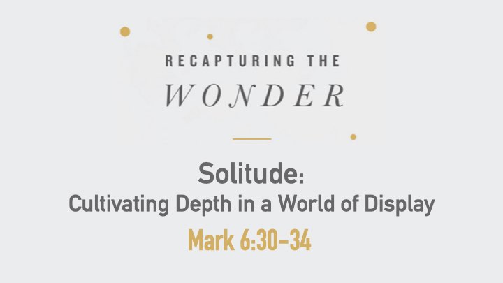 Mark 6 30 34 Solitude Cultivating Depth In A World Of Display 