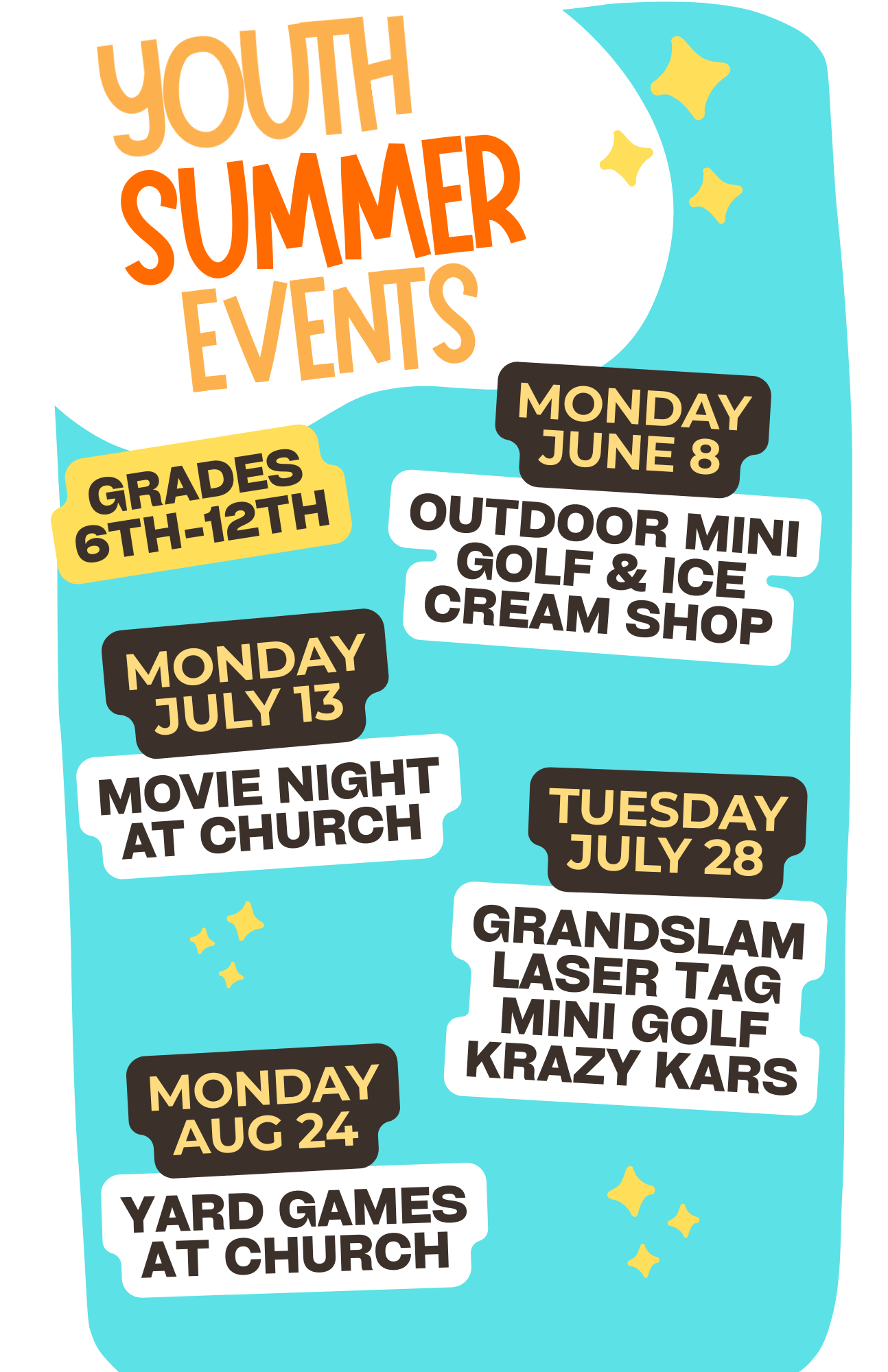 Summer Events and Sign up