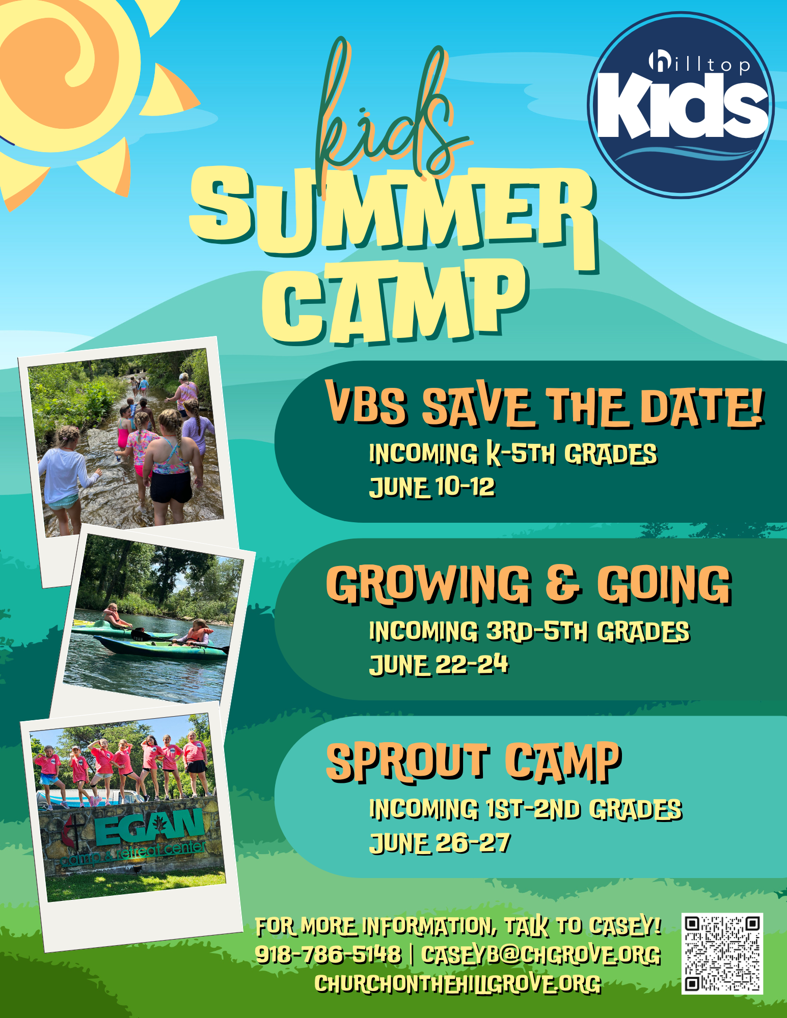 Kids Camp Dates