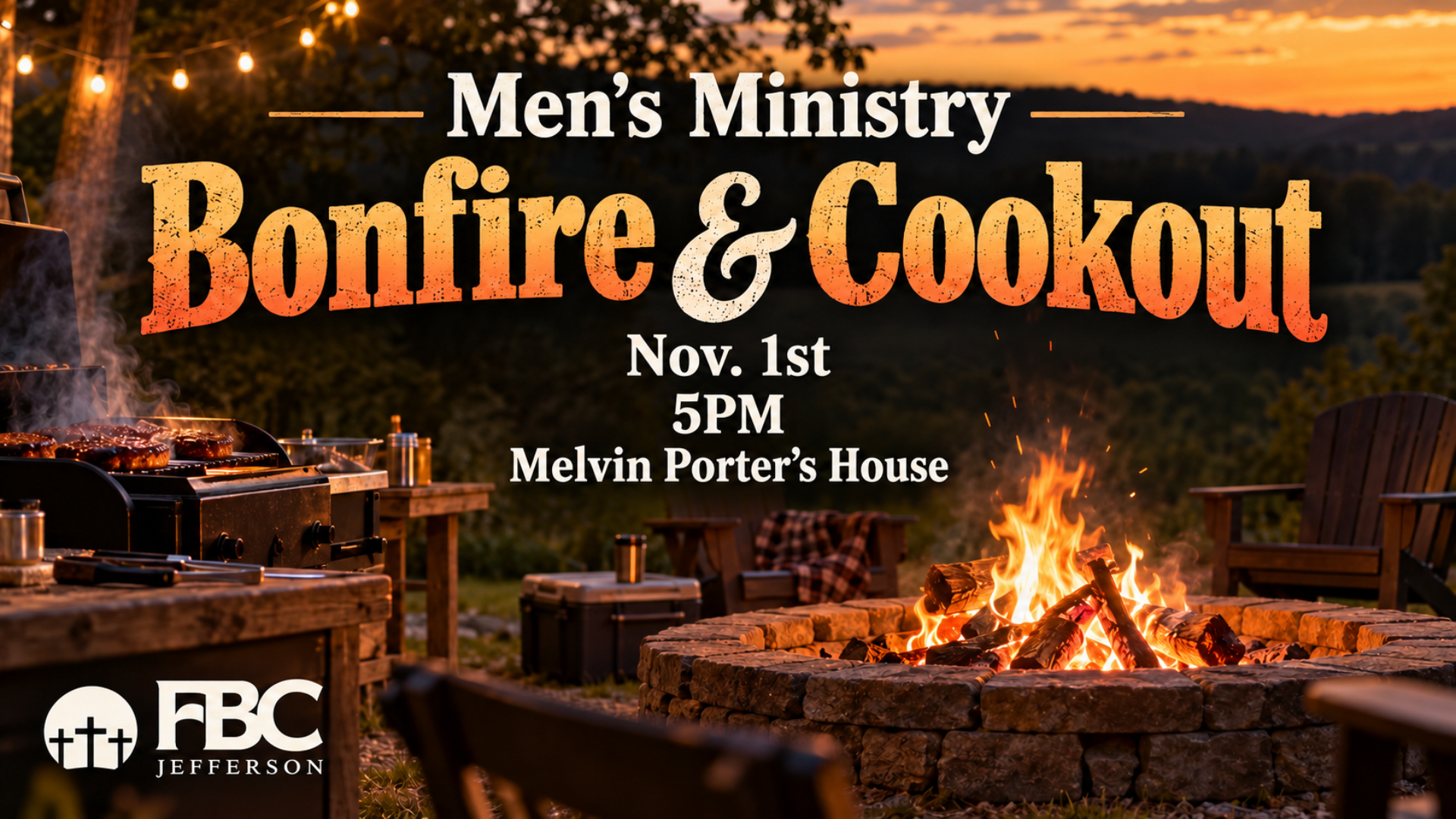 Men's Bonfire and Cookout