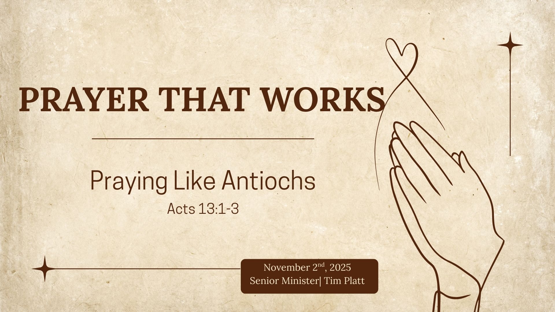 November 2 - Prayer that Works