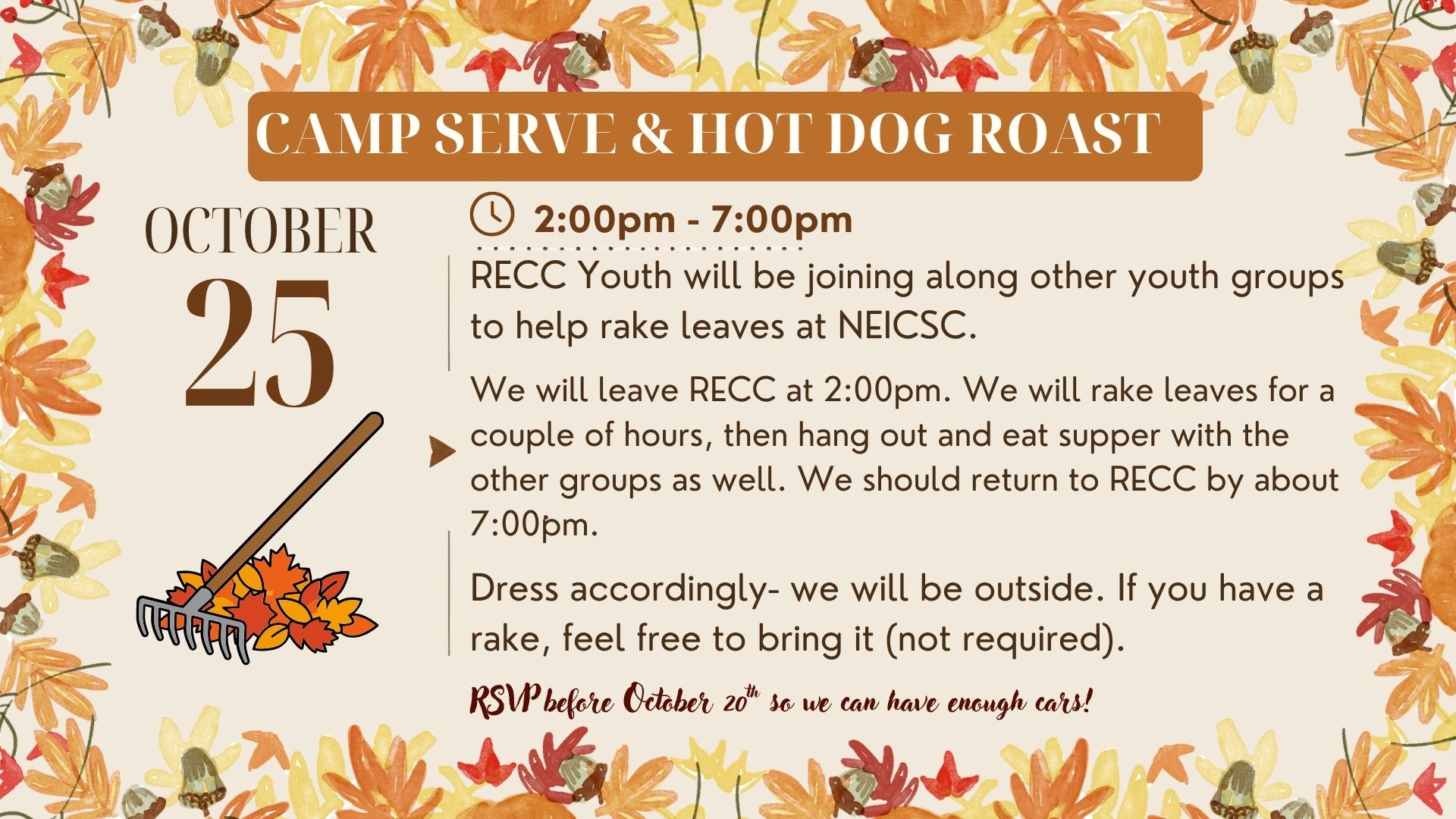 Camp Serve & Hot Dog Roast