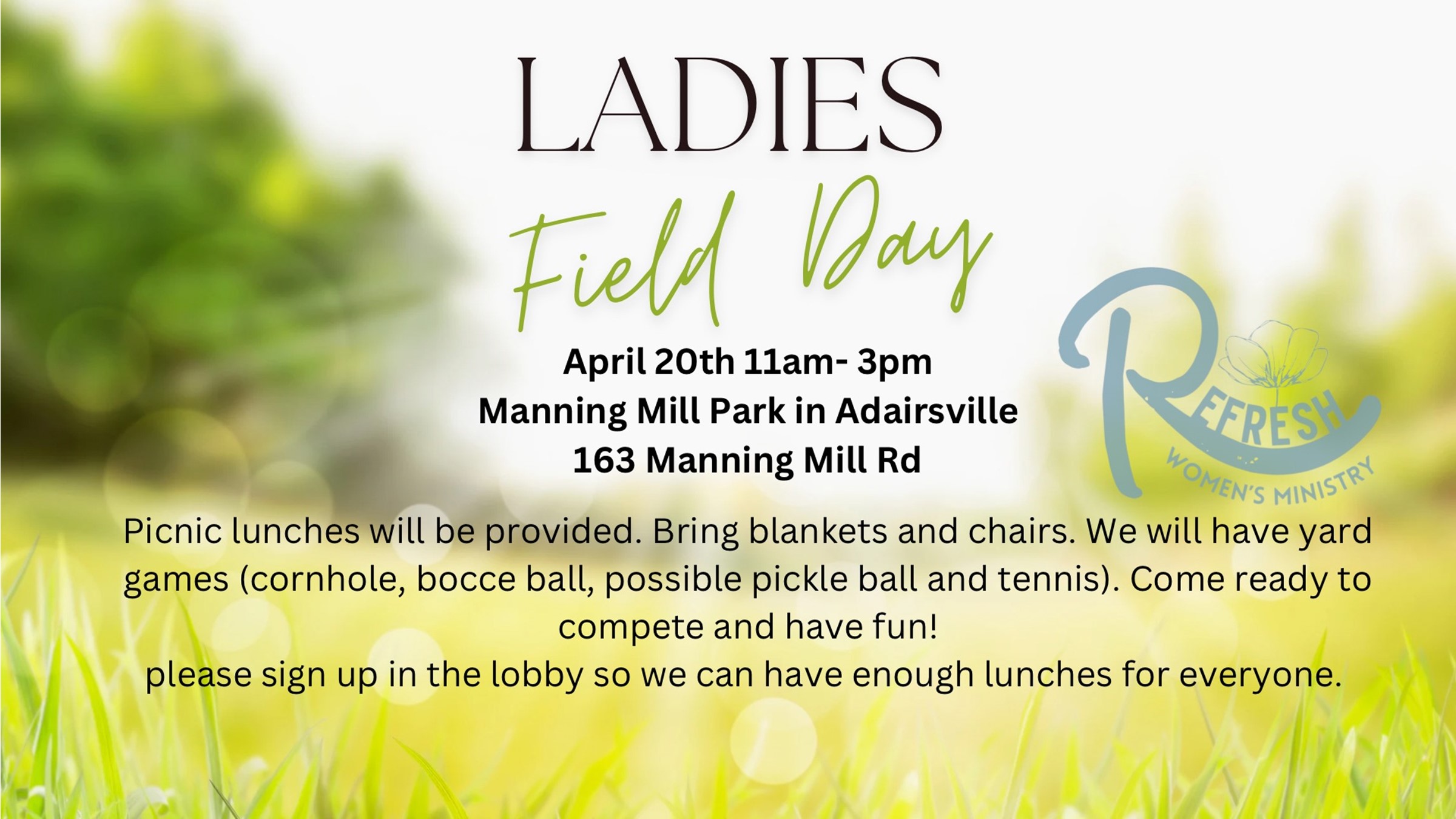 Refresh Ladies Field Day Oakland Heights Baptist Church